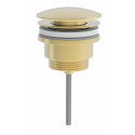 Afvoerplug met drukafsluiting click clack universeel goud mat PVD 52G1952119A24