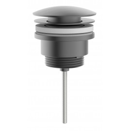 Afvoerplug met drukafsluiting click clack universeel gunmetal staal mat PVD 85G1952086A52