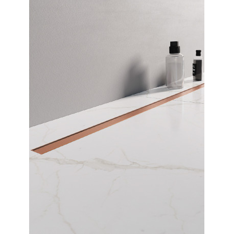 Douchegoot Visio Slim 100 cm copper brushed OL0100NT