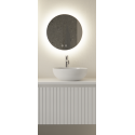 Spiegel LED 70 cm rond Oko dimmer, touch bediening en spiegelverwarming GD