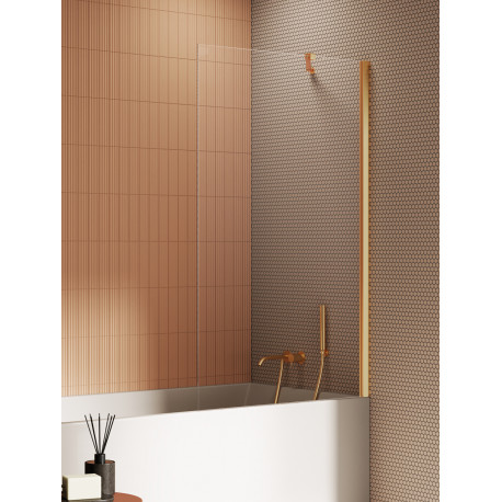 Badscherm Soleo N 60x140 cm gold geborsteld P0183