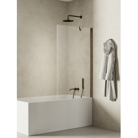 Badscherm Soleo N 90x140 cm gunmetal geborsteld P0145